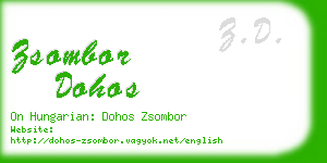 zsombor dohos business card